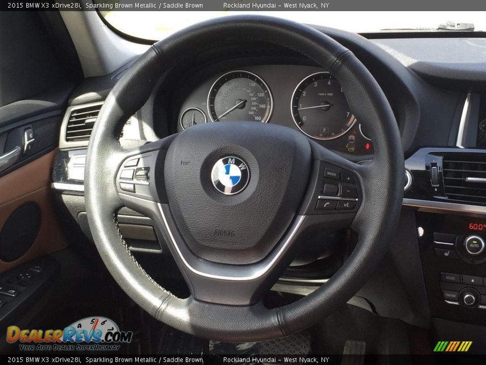 2015 BMW X3 xDrive28i Sparkling Brown Metallic / Saddle Brown Photo #17