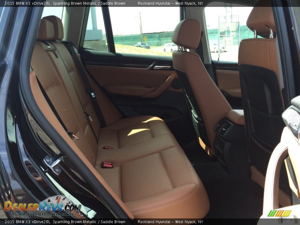 2015 BMW X3 xDrive28i Sparkling Brown Metallic / Saddle Brown Photo #24