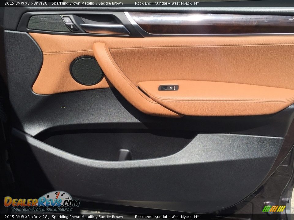 2015 BMW X3 xDrive28i Sparkling Brown Metallic / Saddle Brown Photo #25
