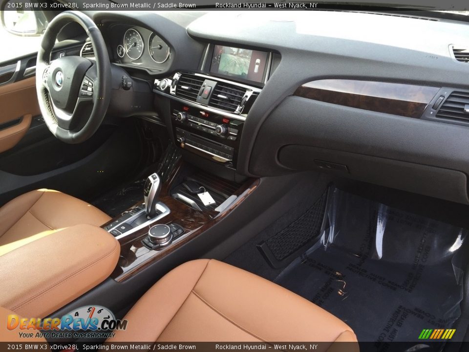 2015 BMW X3 xDrive28i Sparkling Brown Metallic / Saddle Brown Photo #26