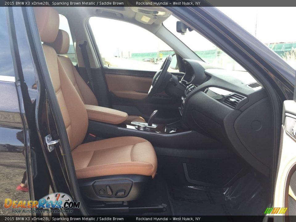 2015 BMW X3 xDrive28i Sparkling Brown Metallic / Saddle Brown Photo #27