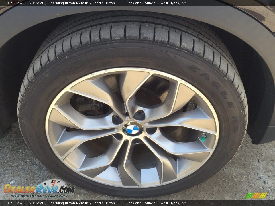 2015 BMW X3 xDrive28i Sparkling Brown Metallic / Saddle Brown Photo #28