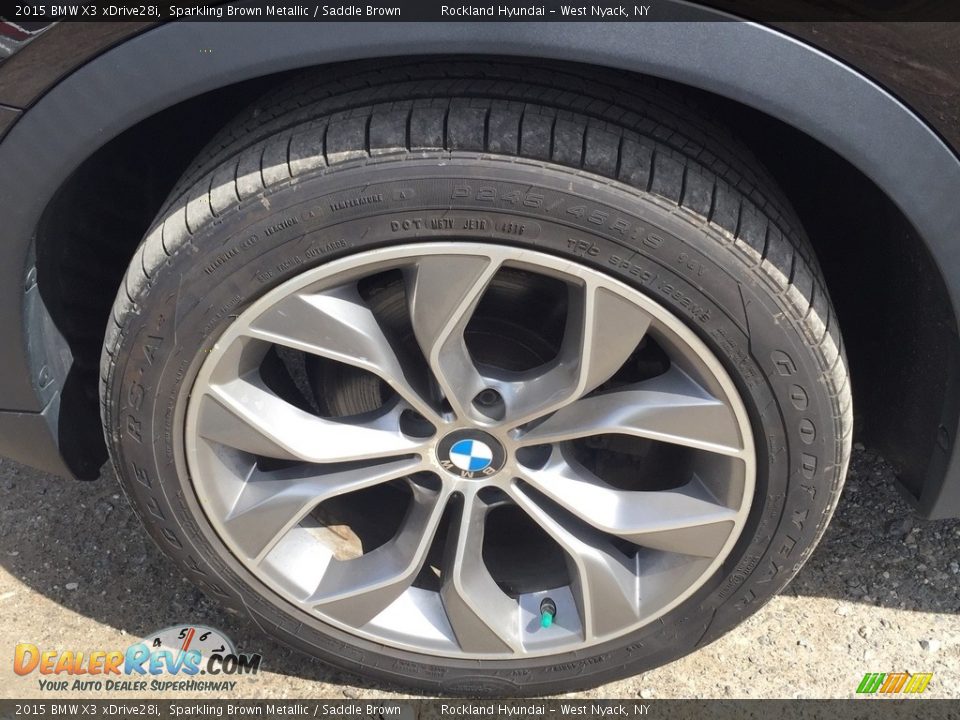 2015 BMW X3 xDrive28i Sparkling Brown Metallic / Saddle Brown Photo #29