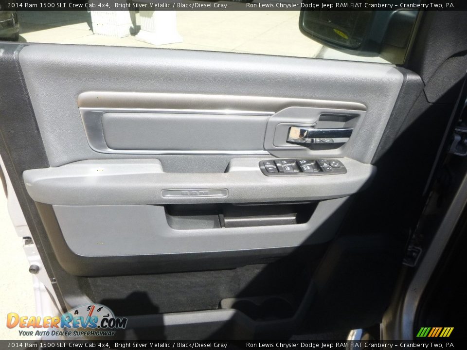 2014 Ram 1500 SLT Crew Cab 4x4 Bright Silver Metallic / Black/Diesel Gray Photo #13