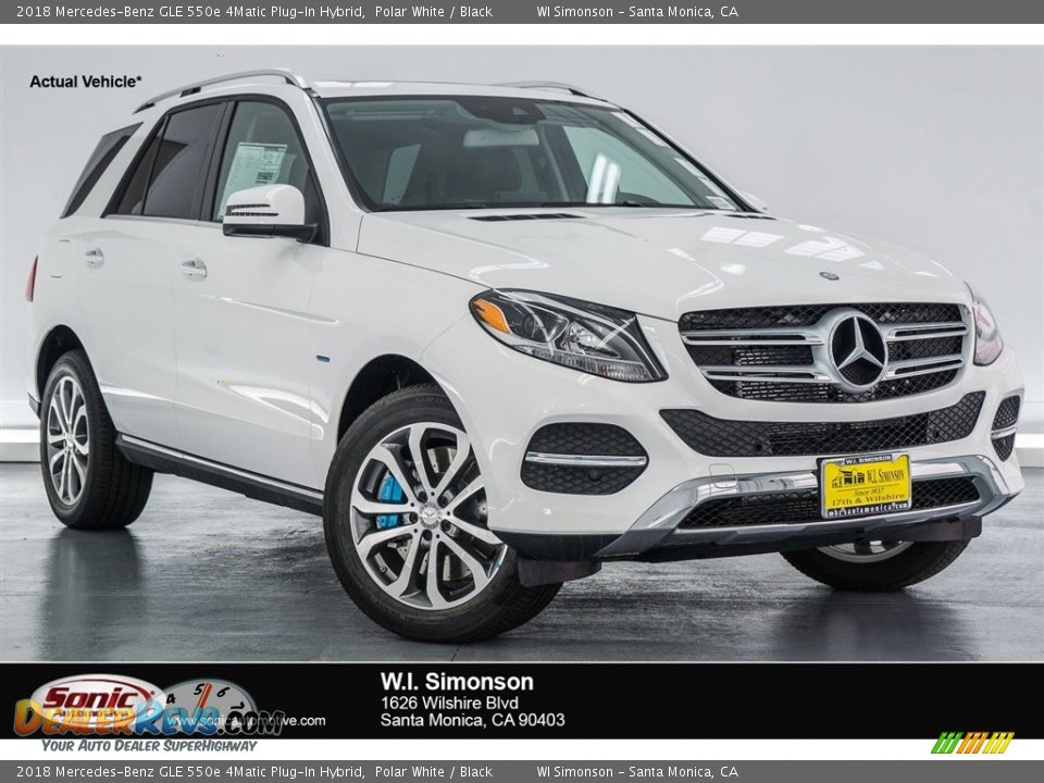 2018 Mercedes-Benz GLE 550e 4Matic Plug-In Hybrid Polar White / Black Photo #1
