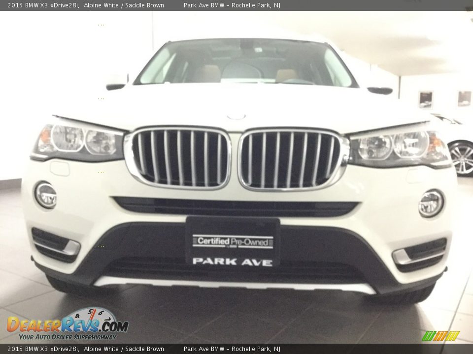 2015 BMW X3 xDrive28i Alpine White / Saddle Brown Photo #8