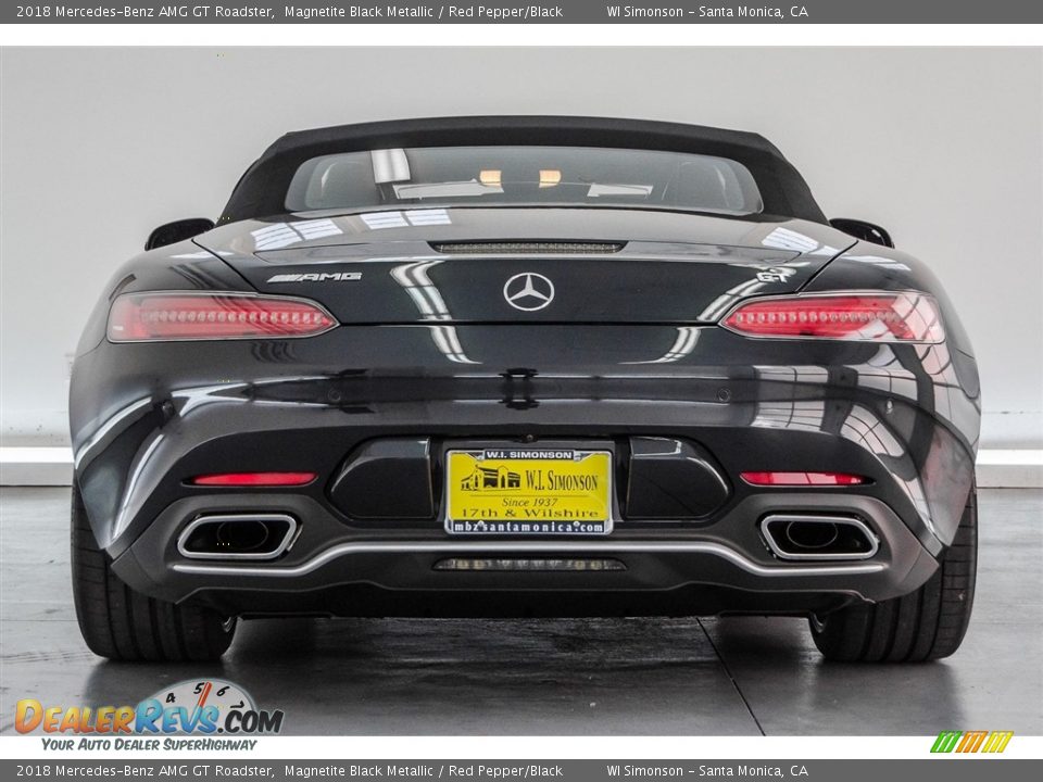 2018 Mercedes-Benz AMG GT Roadster Magnetite Black Metallic / Red Pepper/Black Photo #3