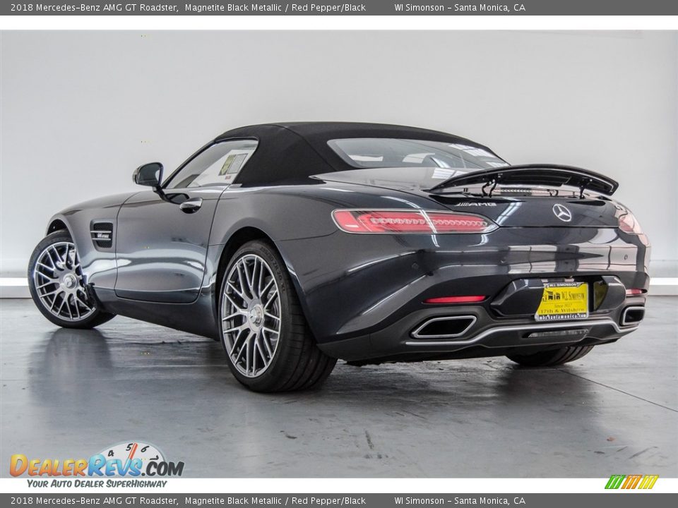 2018 Mercedes-Benz AMG GT Roadster Magnetite Black Metallic / Red Pepper/Black Photo #10