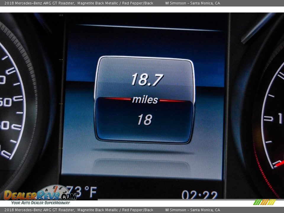 2018 Mercedes-Benz AMG GT Roadster Magnetite Black Metallic / Red Pepper/Black Photo #35