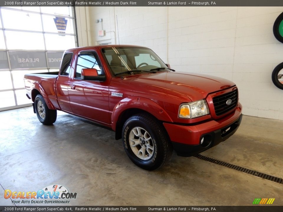 2008 Ford Ranger Sport SuperCab 4x4 Redfire Metallic / Medium Dark Flint Photo #1