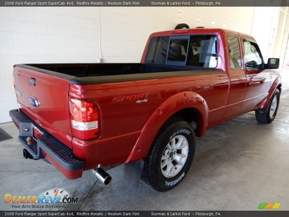 2008 Ford Ranger Sport SuperCab 4x4 Redfire Metallic / Medium Dark Flint Photo #2