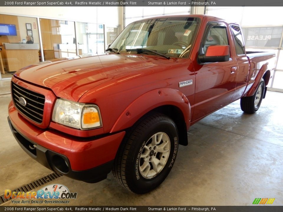 2008 Ford Ranger Sport SuperCab 4x4 Redfire Metallic / Medium Dark Flint Photo #5