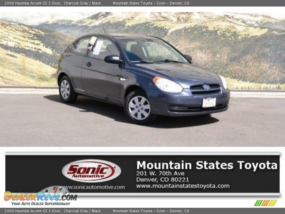2009 Hyundai Accent GS 3 Door Charcoal Gray / Black Photo #1