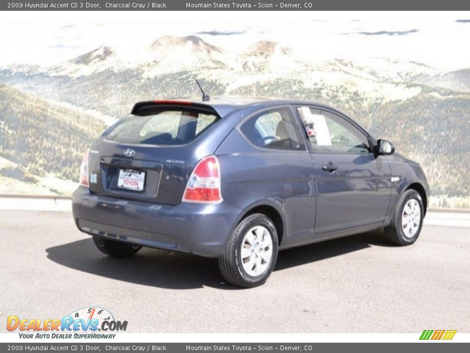 2009 Hyundai Accent GS 3 Door Charcoal Gray / Black Photo #3