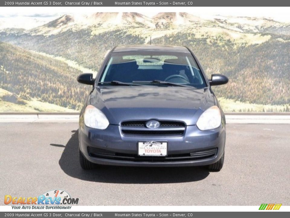 2009 Hyundai Accent GS 3 Door Charcoal Gray / Black Photo #4