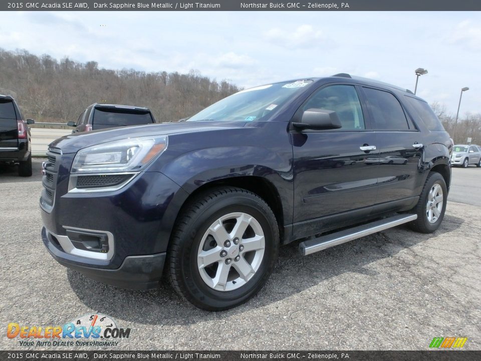 2015 GMC Acadia SLE AWD Dark Sapphire Blue Metallic / Light Titanium Photo #1