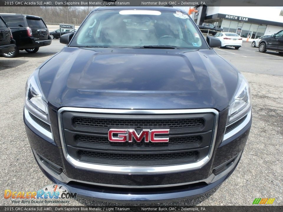 2015 GMC Acadia SLE AWD Dark Sapphire Blue Metallic / Light Titanium Photo #2