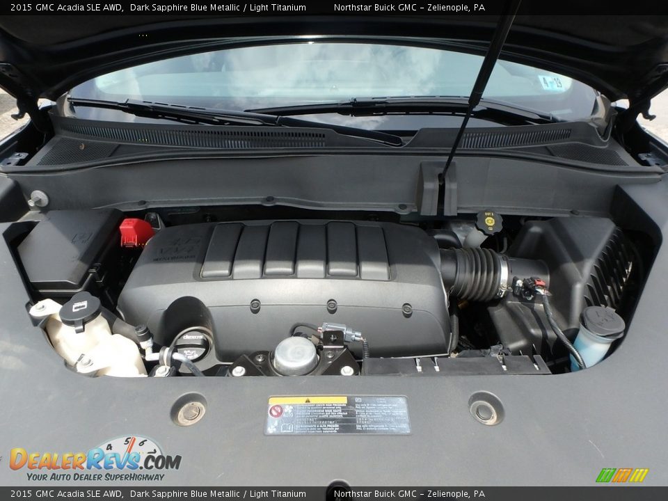 2015 GMC Acadia SLE AWD Dark Sapphire Blue Metallic / Light Titanium Photo #3