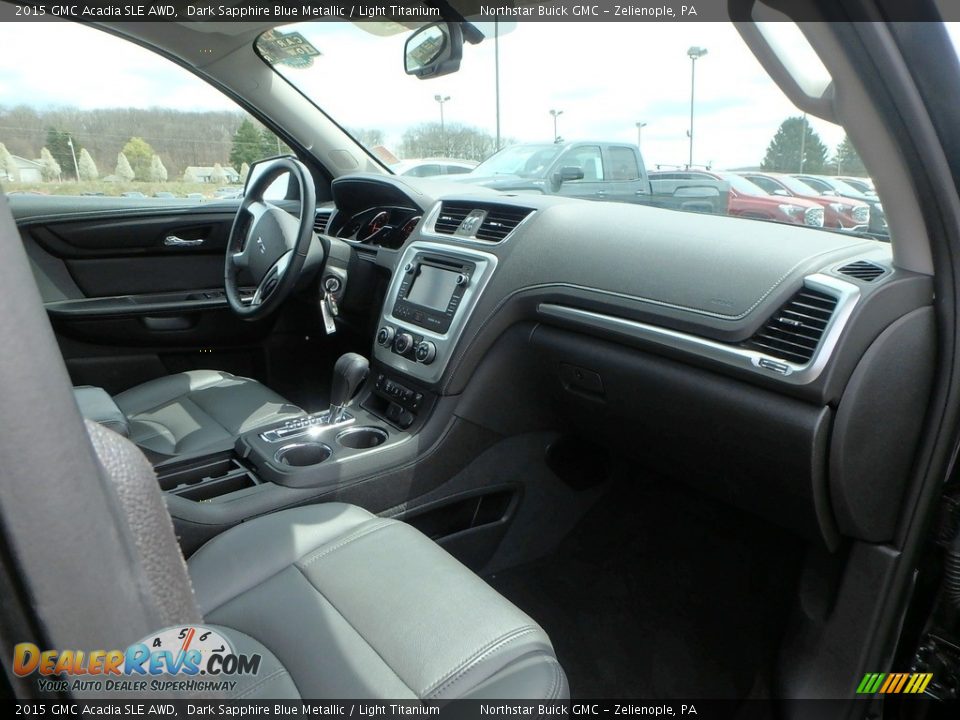 2015 GMC Acadia SLE AWD Dark Sapphire Blue Metallic / Light Titanium Photo #6