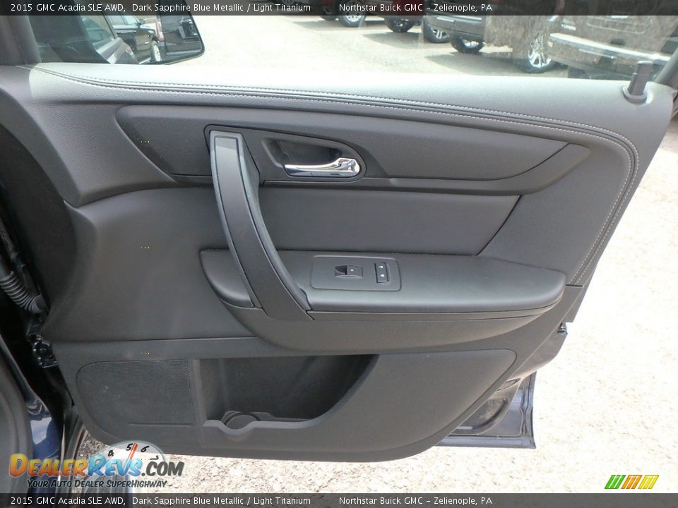 2015 GMC Acadia SLE AWD Dark Sapphire Blue Metallic / Light Titanium Photo #7