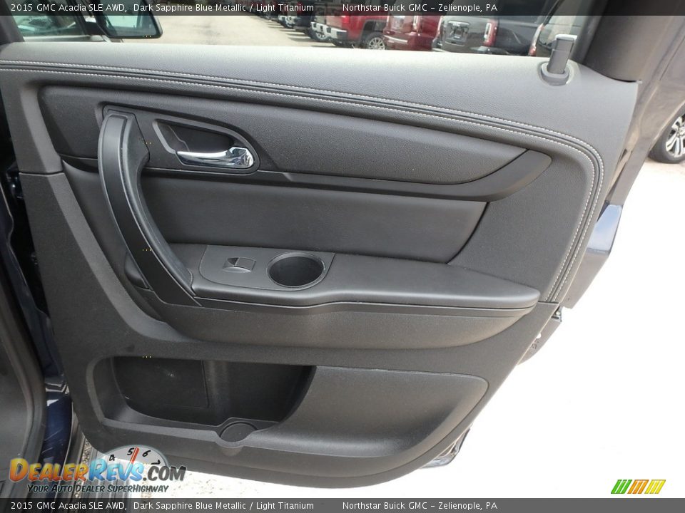 2015 GMC Acadia SLE AWD Dark Sapphire Blue Metallic / Light Titanium Photo #9