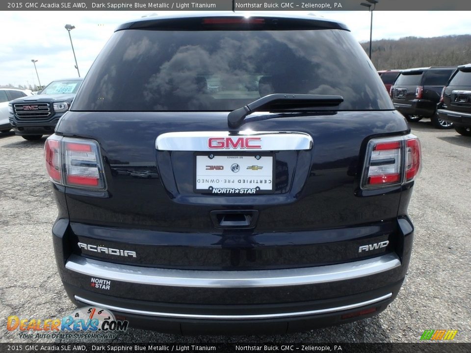 2015 GMC Acadia SLE AWD Dark Sapphire Blue Metallic / Light Titanium Photo #11
