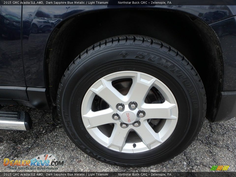 2015 GMC Acadia SLE AWD Dark Sapphire Blue Metallic / Light Titanium Photo #15