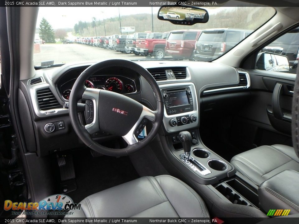 2015 GMC Acadia SLE AWD Dark Sapphire Blue Metallic / Light Titanium Photo #19