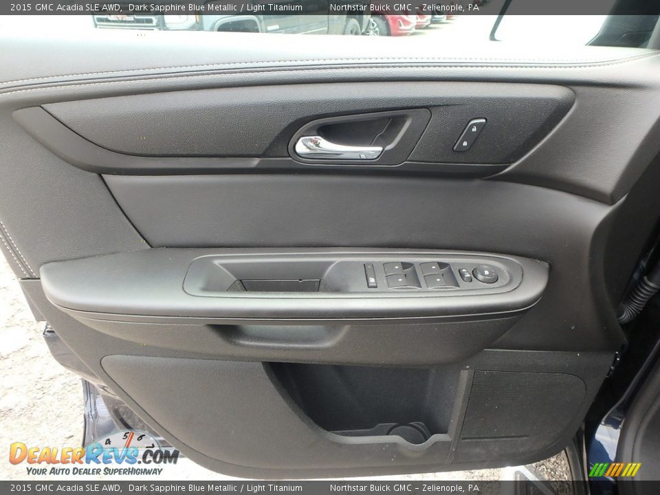 2015 GMC Acadia SLE AWD Dark Sapphire Blue Metallic / Light Titanium Photo #21