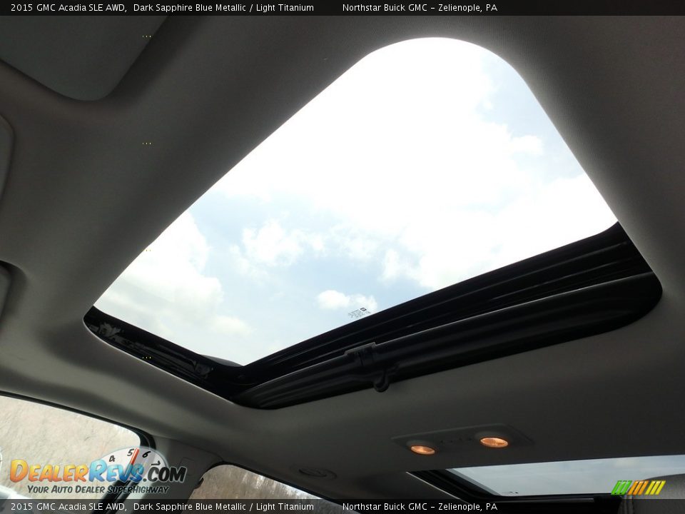 2015 GMC Acadia SLE AWD Dark Sapphire Blue Metallic / Light Titanium Photo #22
