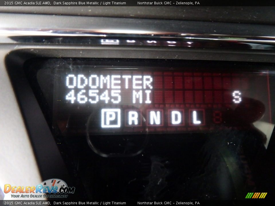 2015 GMC Acadia SLE AWD Dark Sapphire Blue Metallic / Light Titanium Photo #27