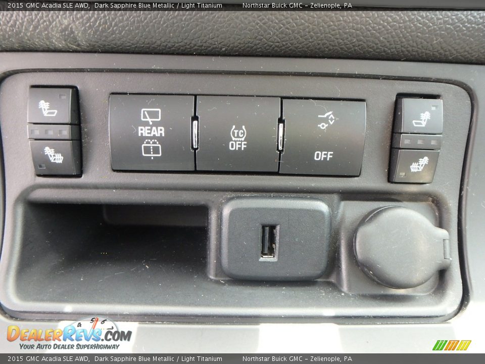 2015 GMC Acadia SLE AWD Dark Sapphire Blue Metallic / Light Titanium Photo #30