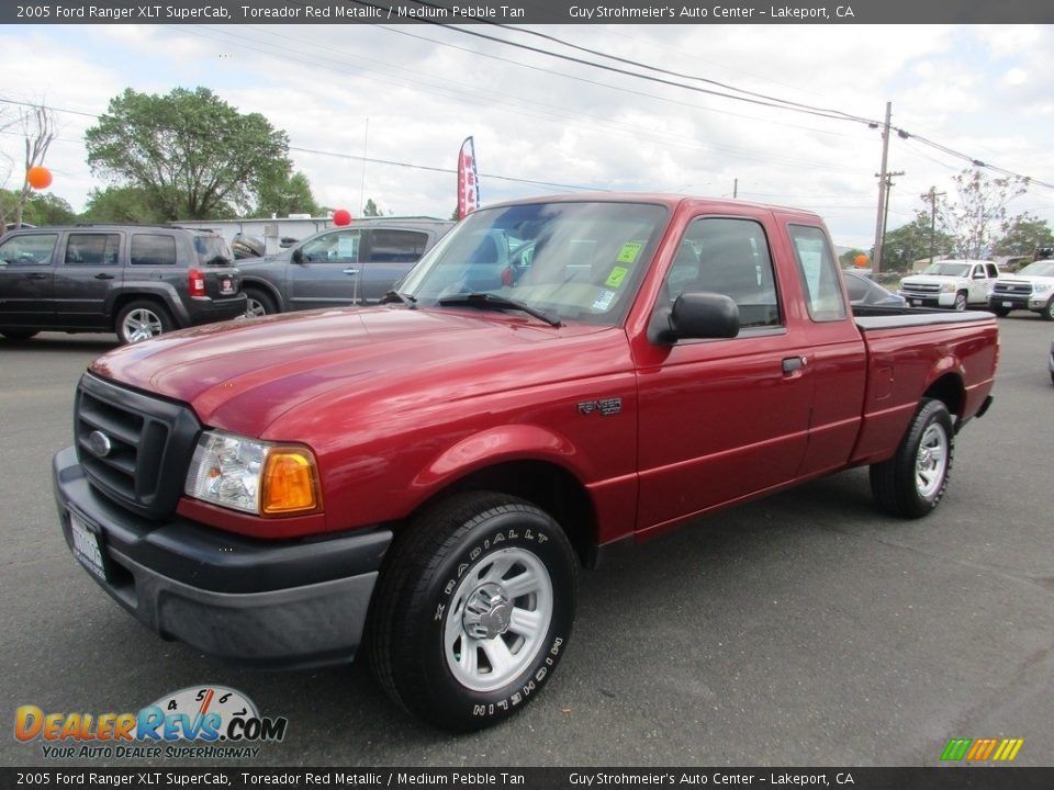 2005 Ford Ranger XLT SuperCab Toreador Red Metallic / Medium Pebble Tan Photo #3