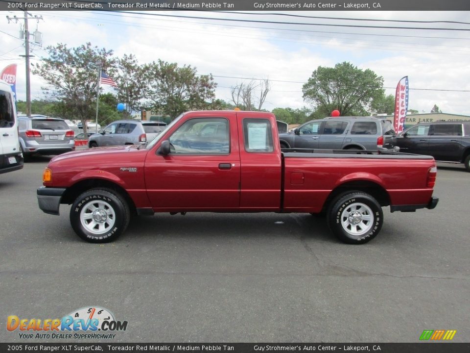 2005 Ford Ranger XLT SuperCab Toreador Red Metallic / Medium Pebble Tan Photo #4