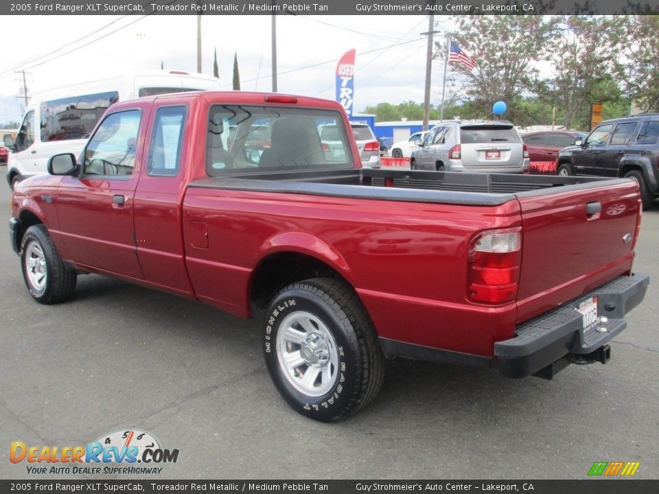 2005 Ford Ranger XLT SuperCab Toreador Red Metallic / Medium Pebble Tan Photo #5
