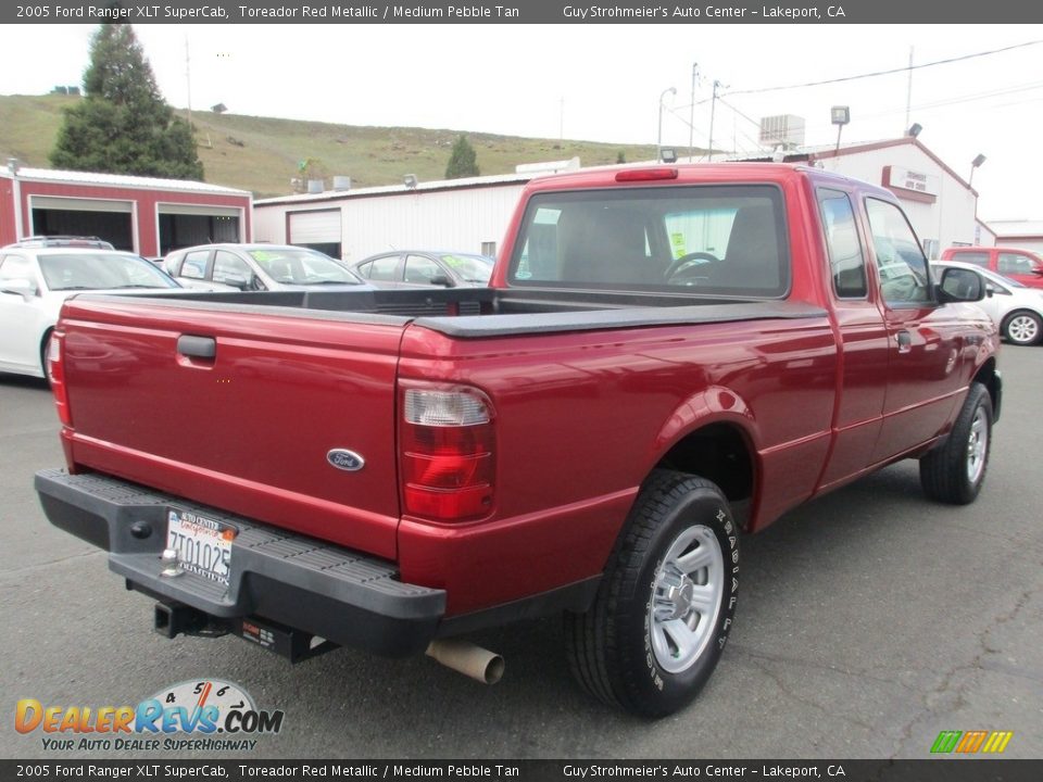 2005 Ford Ranger XLT SuperCab Toreador Red Metallic / Medium Pebble Tan Photo #7