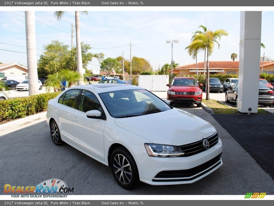 2017 Volkswagen Jetta SE Pure White / Titan Black Photo #1