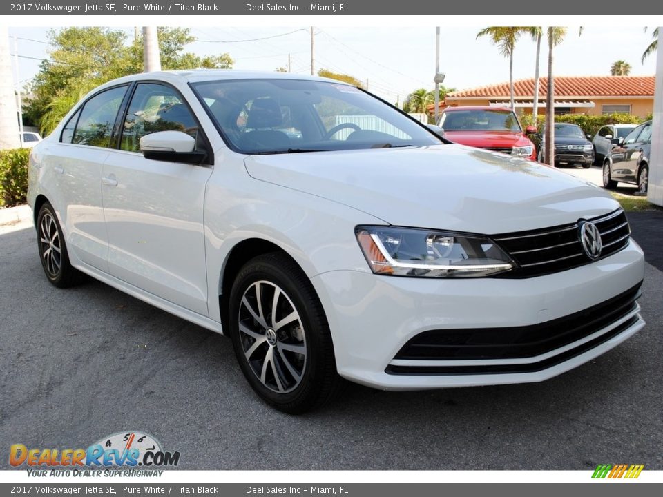 2017 Volkswagen Jetta SE Pure White / Titan Black Photo #2