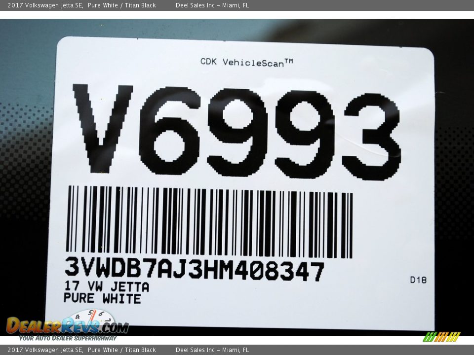 2017 Volkswagen Jetta SE Pure White / Titan Black Photo #20