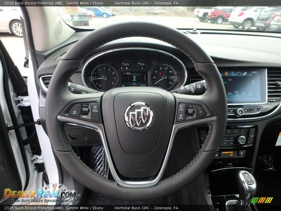 2018 Buick Encore Preferred AWD Summit White / Ebony Photo #17