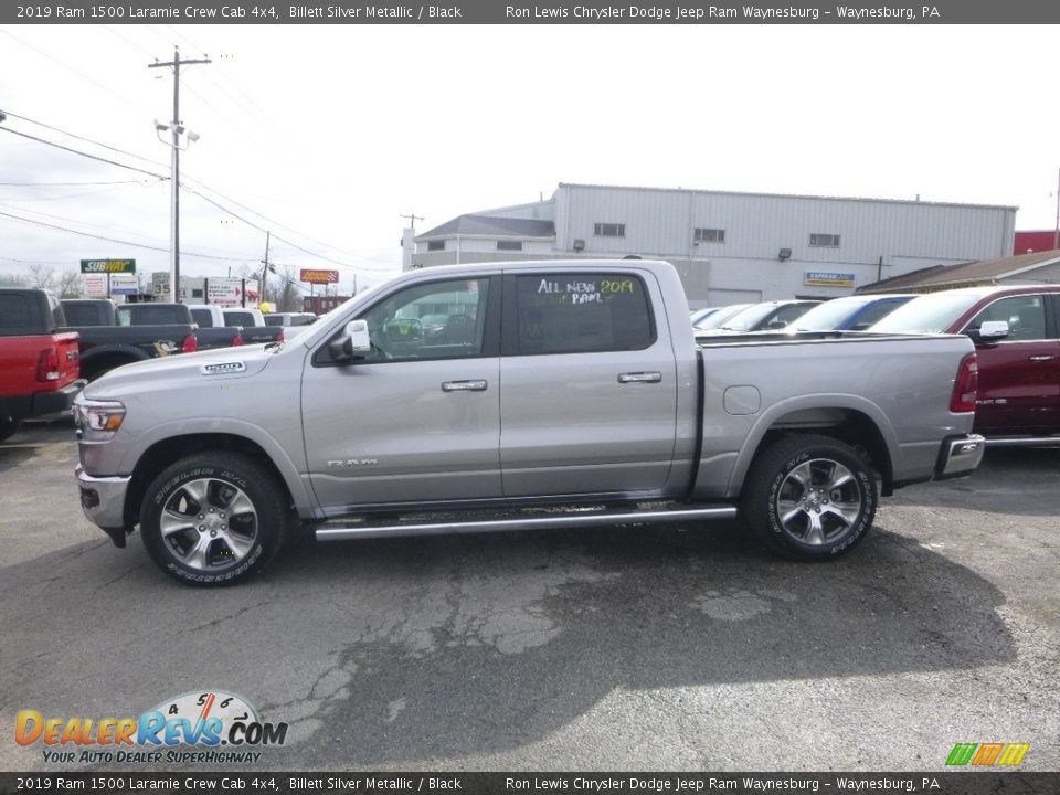 2019 Ram 1500 Laramie Crew Cab 4x4 Billett Silver Metallic / Black Photo #2