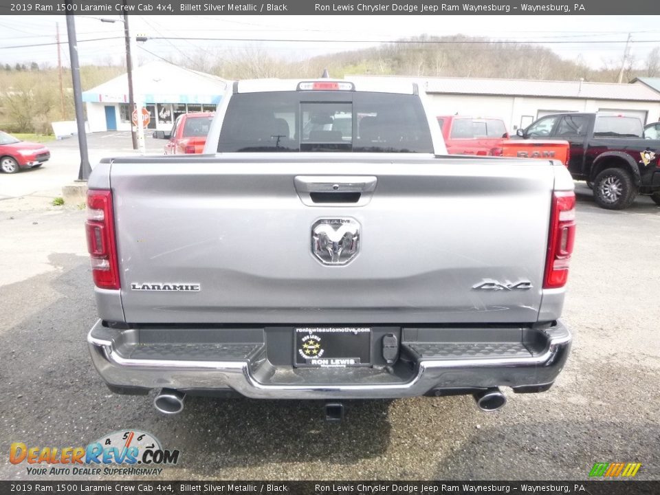2019 Ram 1500 Laramie Crew Cab 4x4 Billett Silver Metallic / Black Photo #4