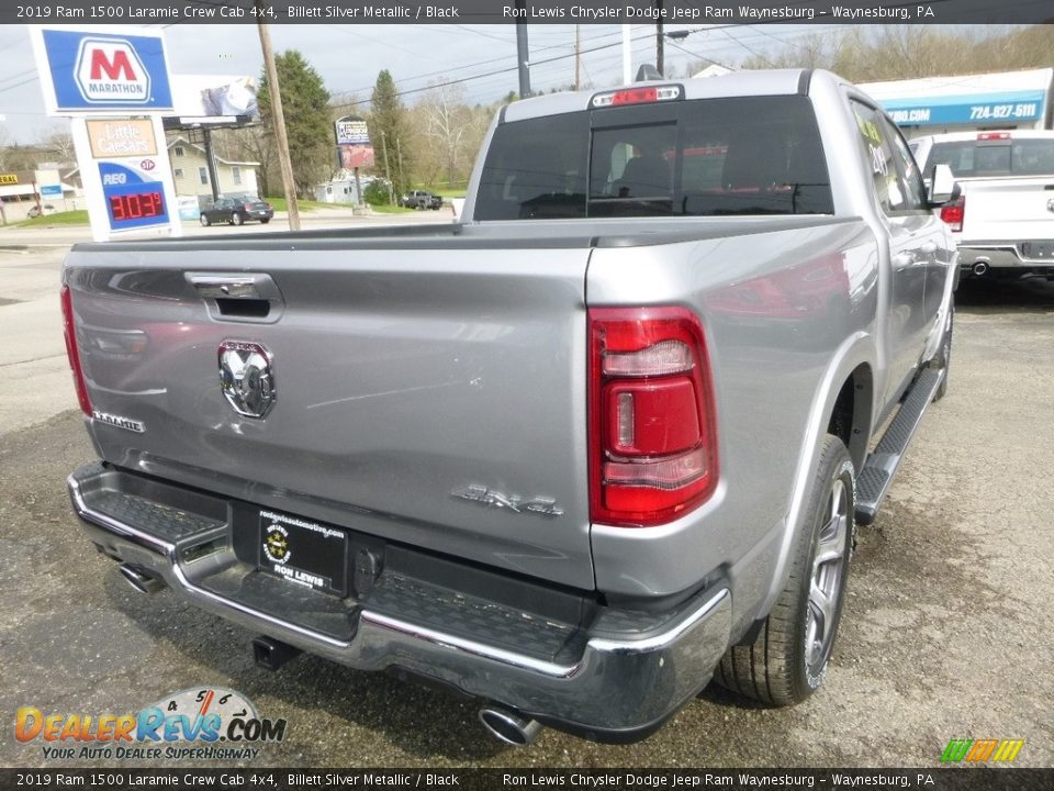 2019 Ram 1500 Laramie Crew Cab 4x4 Billett Silver Metallic / Black Photo #5