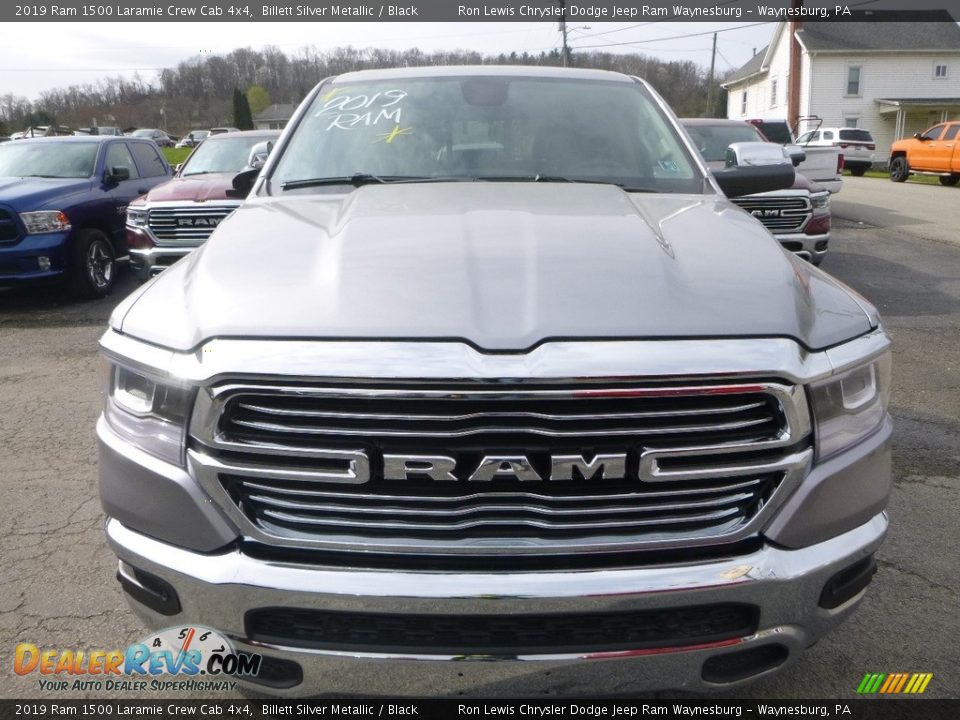 2019 Ram 1500 Laramie Crew Cab 4x4 Billett Silver Metallic / Black Photo #8