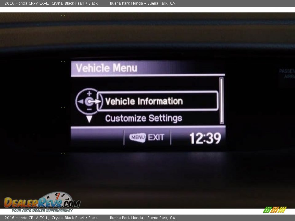 2016 Honda CR-V EX-L Crystal Black Pearl / Black Photo #23