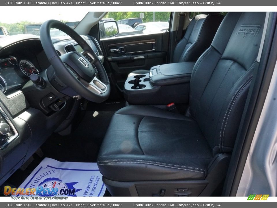 2018 Ram 1500 Laramie Quad Cab 4x4 Bright Silver Metallic / Black Photo #5