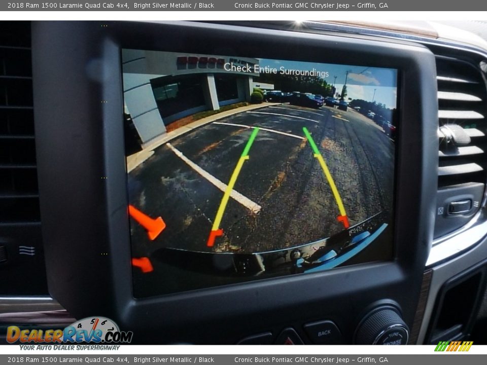 2018 Ram 1500 Laramie Quad Cab 4x4 Bright Silver Metallic / Black Photo #9
