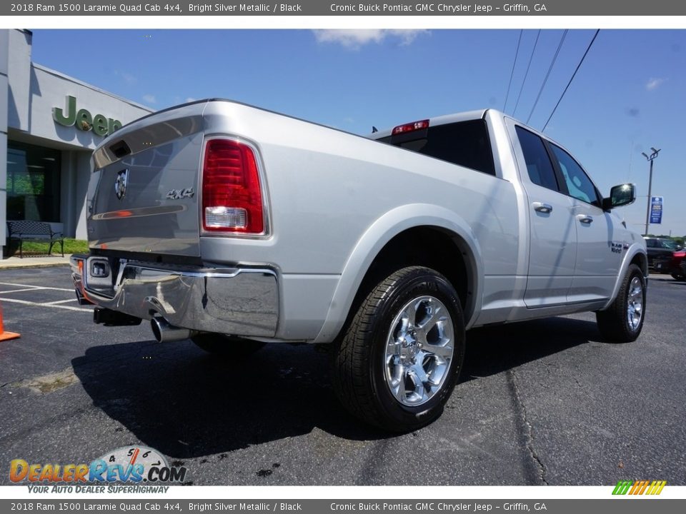 2018 Ram 1500 Laramie Quad Cab 4x4 Bright Silver Metallic / Black Photo #13