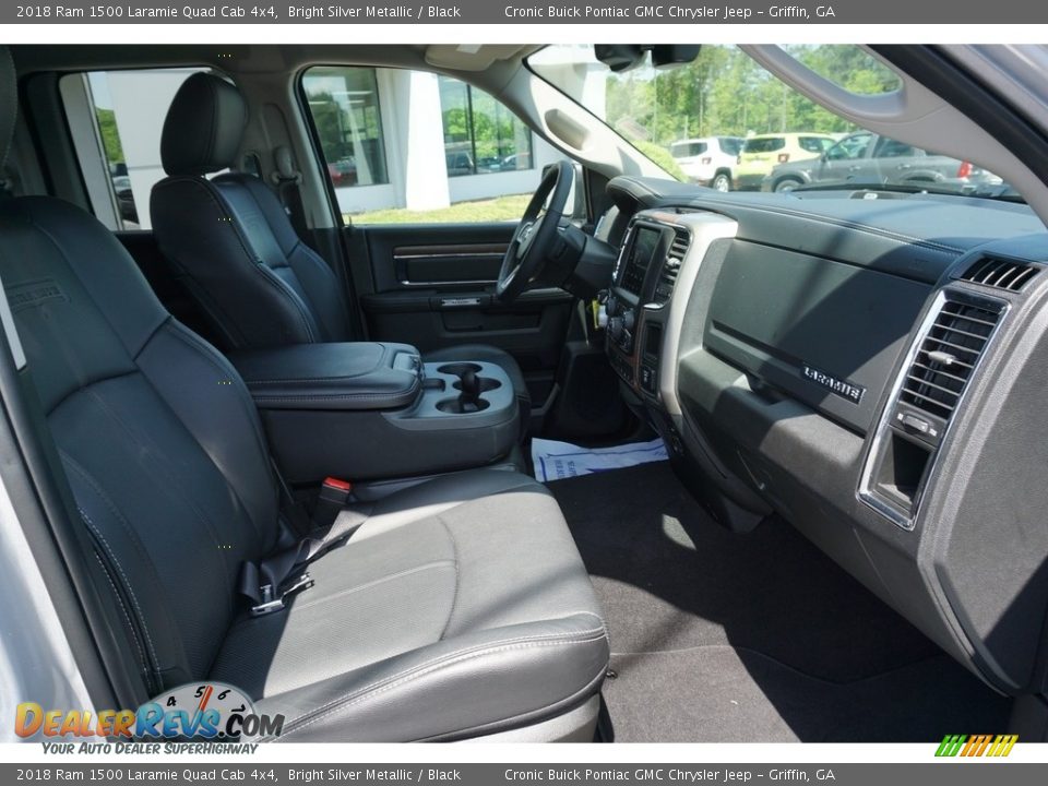 2018 Ram 1500 Laramie Quad Cab 4x4 Bright Silver Metallic / Black Photo #16