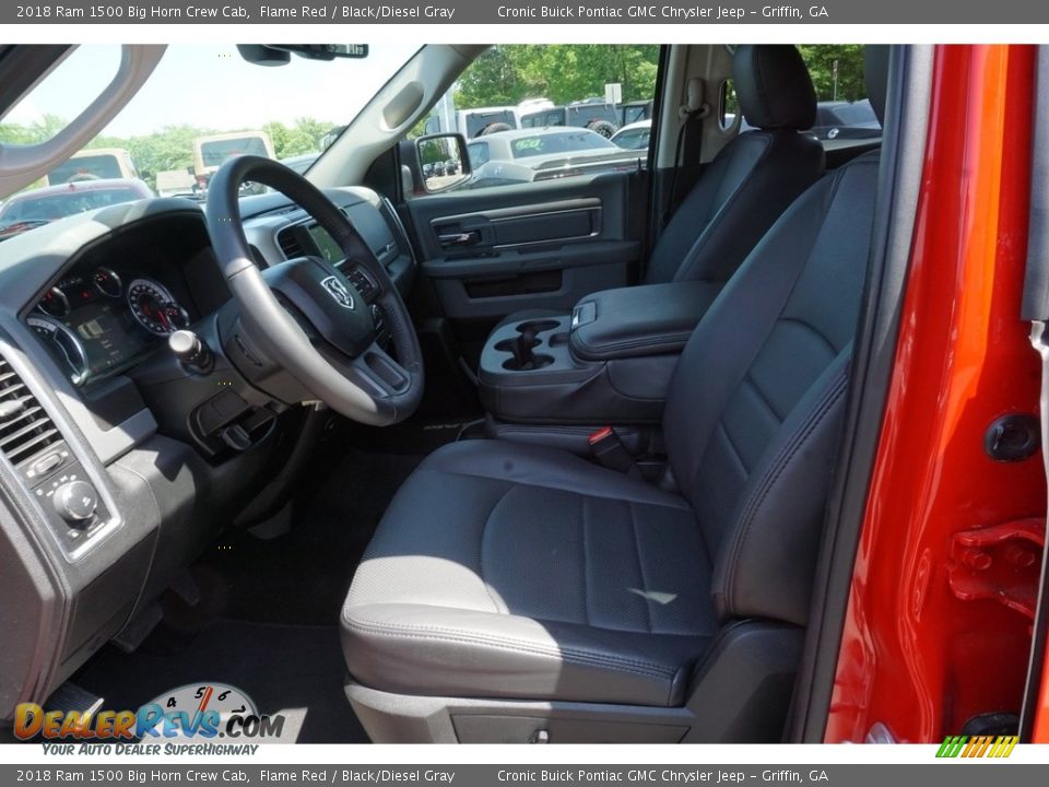 2018 Ram 1500 Big Horn Crew Cab Flame Red / Black/Diesel Gray Photo #5